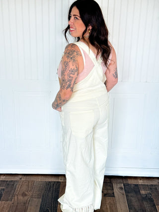 The Lace & Bloom Patchwork Overalls, Natural - 180 One Piece Outfits - The Farmhouse