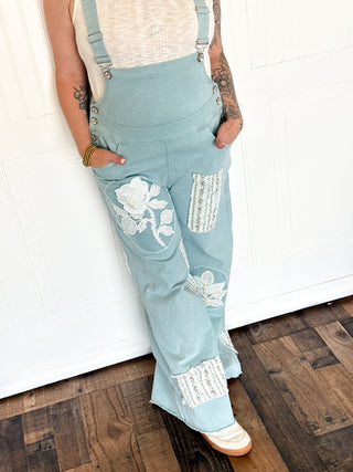 The Lace & Bloom Patchwork Overalls, Soda Candy - 180 One Piece Outfits - The Farmhouse