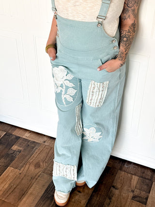 The Lace & Bloom Patchwork Overalls, Soda Candy - 180 One Piece Outfits - The Farmhouse