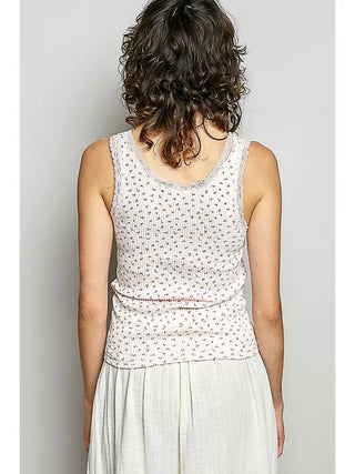 The Lace Edge Everyday Tank, Blush Floral - 110 Blouses - The Farmhouse