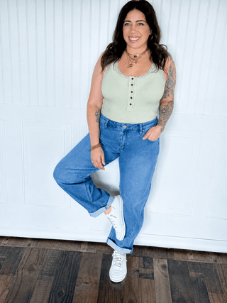 The Lace Edge Everyday Tank, Lime - 110 Blouses - The Farmhouse