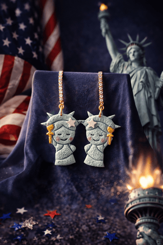 The Lady Liberty Charm Earrings - 290 Jewelry - The Farmhouse