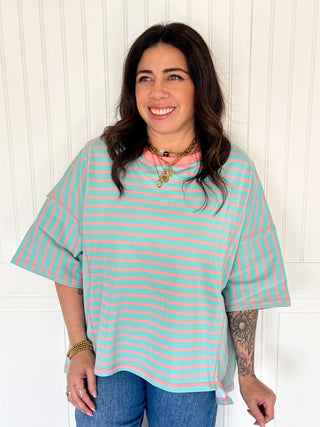 The Laidback Colorblock Knit Top - 110 Blouses - The Farmhouse