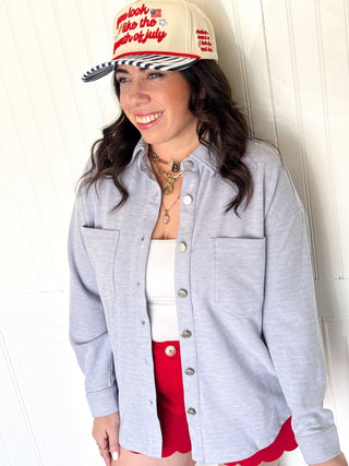 The Layer Me Up Rib Shacket - 140 Sweatshirts + Sweaters - The Farmhouse