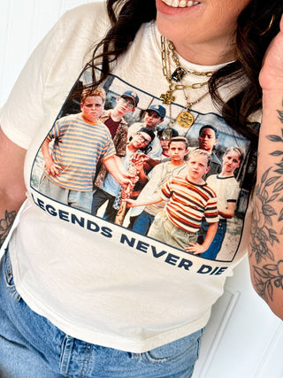 The Legends Never Die Crop Tee - 120 Graphic Tees - The Farmhouse