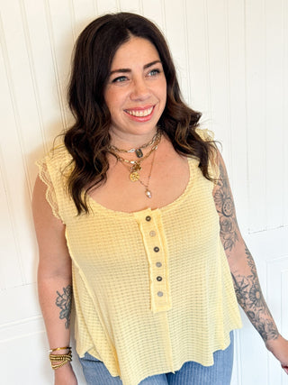 The Lemon Chiffon Lace Tank - 130 Basics - The Farmhouse