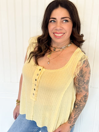 The Lemon Chiffon Lace Tank - 130 Basics - The Farmhouse