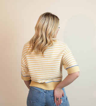 The Lemon Meringue Stripe Top - 140 Sweatshirts + Sweaters - The Farmhouse