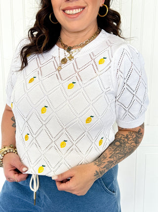 The Lemon Zest Embroidered Sweater - 100 Casual Tops - The Farmhouse