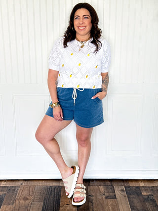 The Lemon Zest Embroidered Sweater - 100 Casual Tops - The Farmhouse