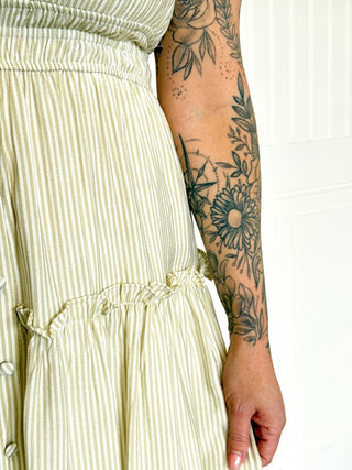 The Light Olive Buttonline Midi - 170 Dresses - The Farmhouse