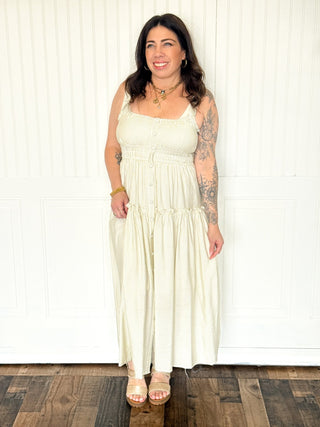 The Light Olive Buttonline Midi - 170 Dresses - The Farmhouse