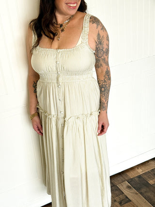 The Light Olive Buttonline Midi - 170 Dresses - The Farmhouse