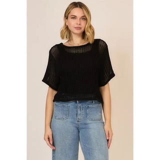 The Lightweight Layer Knit Shirt, Black - 110 Blouses - The Farmhouse