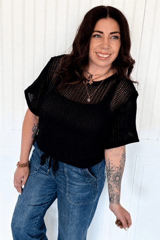 The Lightweight Layer Knit Shirt, Black - 110 Blouses - The Farmhouse