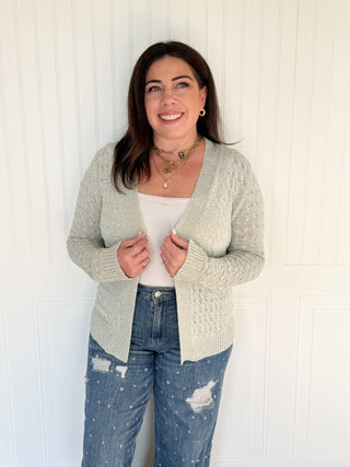 The Linea Ribbed Cardigan, Light Sage - 150 Kimonos + Cardigans - The Farmhouse