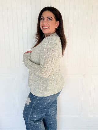 The Linea Ribbed Cardigan, Light Sage - 150 Kimonos + Cardigans - The Farmhouse