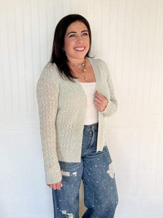 The Linea Ribbed Cardigan, Light Sage - 150 Kimonos + Cardigans - The Farmhouse