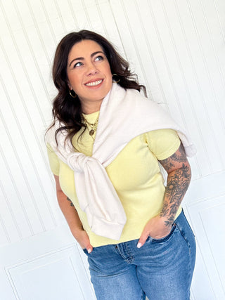 The Luma Cropped Sweater, Banana - 100 Casual Tops - The Farmhouse
