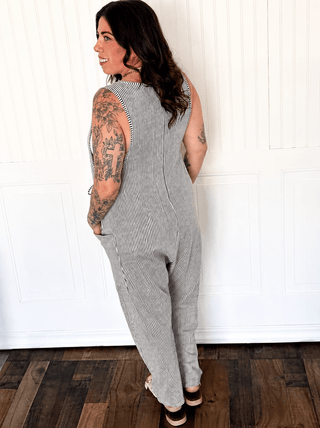 The Marina Jumpsuit, Grey - 180 One Piece Outfits - The Farmhouse
