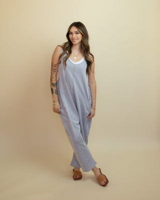 The Marina Jumpsuit, Grey - 180 One Piece Outfits - The Farmhouse
