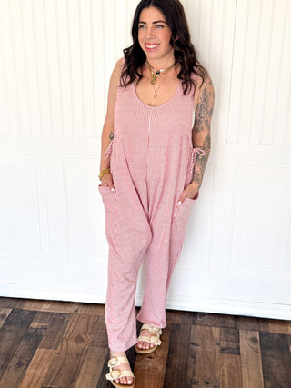The Marina Jumpsuit, Red - 180 One Piece Outfits - The Farmhouse