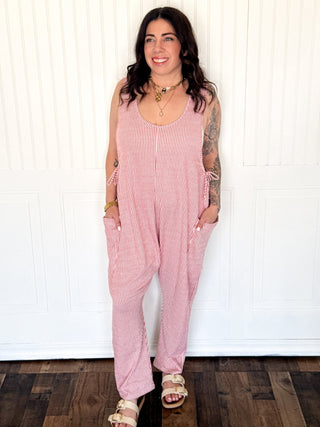 The Marina Jumpsuit, Red - 180 One Piece Outfits - The Farmhouse