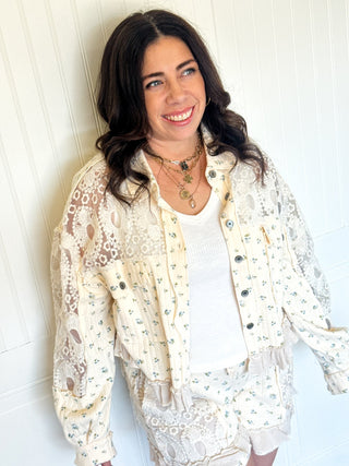 The Meadow Song Lace Shacket - 110 Blouses - The Farmhouse