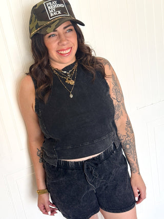 The Midnight Breeze Cutout Tank - 100 Casual Tops - The Farmhouse