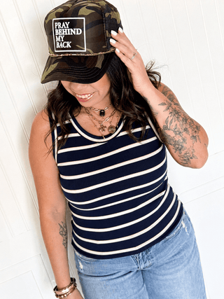 The Midnight Marina Stripe Tank - 100 Casual Tops - The Farmhouse