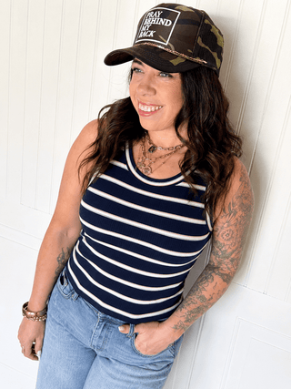 The Midnight Marina Stripe Tank - 100 Casual Tops - The Farmhouse