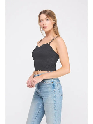 The Midnight Stripe Scallop Bralette - 130 Basics - The Farmhouse