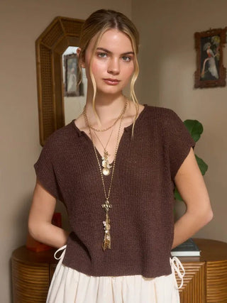 The Mocha Drift Batwing Knit - 100 Casual Tops - The Farmhouse