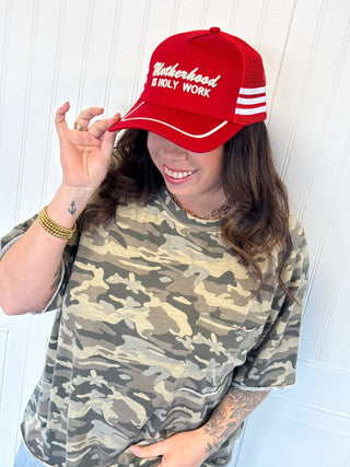 The Motherhood Is Holy Work Cap - 260 Fashion Accessories - The Farmhouse