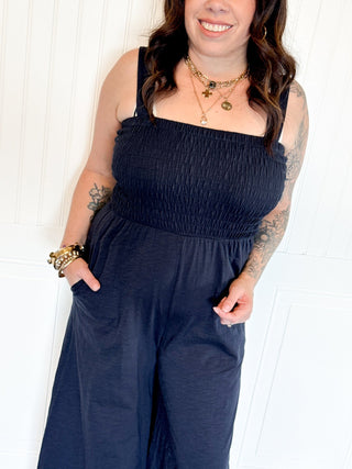 The Navy Dream Sleeveless Jumpsuit - 170 Dresses - The Farmhouse