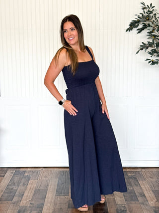 The Navy Dream Sleeveless Jumpsuit - 170 Dresses - The Farmhouse