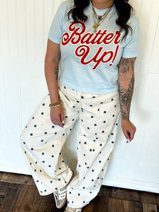 The Navy Sprinkle Barrel Pants - 240 Pants - The Farmhouse