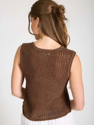 The Open Weave Front Tie Vest - 150 Kimonos + Cardigans - The Farmhouse