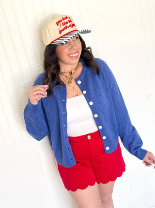The Openwork Button Detail Cardigan - 150 Kimonos + Cardigans - The Farmhouse