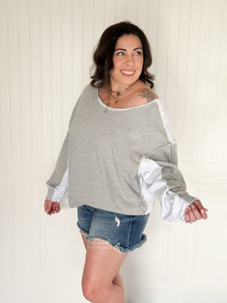The Overstitch Comfort Pullover, Heather Gray - 140 Sweatshirts + Sweaters - The Farmhouse