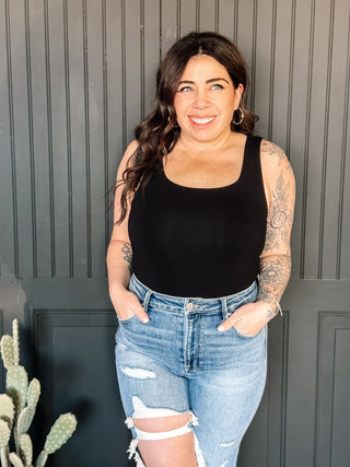 The Perfect Tank Square Neck Tank Top - Black - 100 Casual Tops - The Farmhouse
