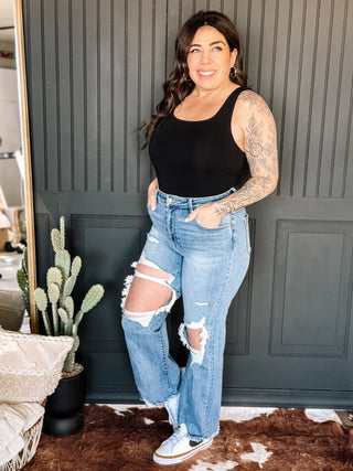 The Perfect Tank Square Neck Tank Top - Black - 100 Casual Tops - The Farmhouse