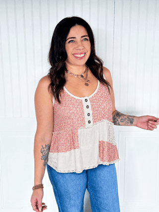 The Petal Line Lace Detail Top - 110 Blouses - The Farmhouse