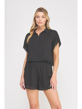 The Raven Grace Linen Blouse - 110 Blouses - The Farmhouse