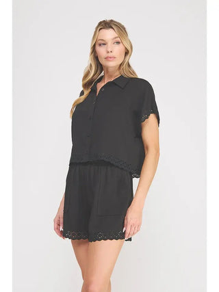 The Raven Grace Linen Blouse - 110 Blouses - The Farmhouse