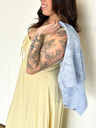 The Reversible Periwinkle Breeze Button Back Top - 110 Blouses - The Farmhouse