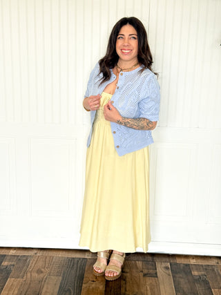 The Reversible Periwinkle Breeze Button Back Top - 110 Blouses - The Farmhouse