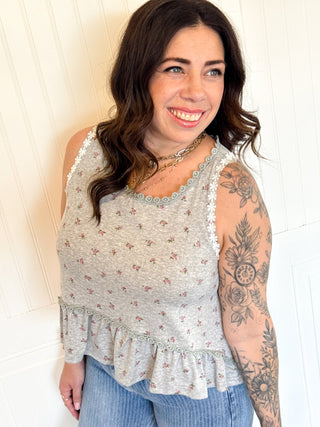 The Rosebud Ruffle Hi-Low Tank - 110 Blouses - The Farmhouse