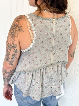 The Rosebud Ruffle Hi-Low Tank - 110 Blouses - The Farmhouse