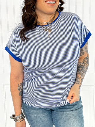 The Royal Line Trim Stripe Top - 100 Casual Tops - The Farmhouse